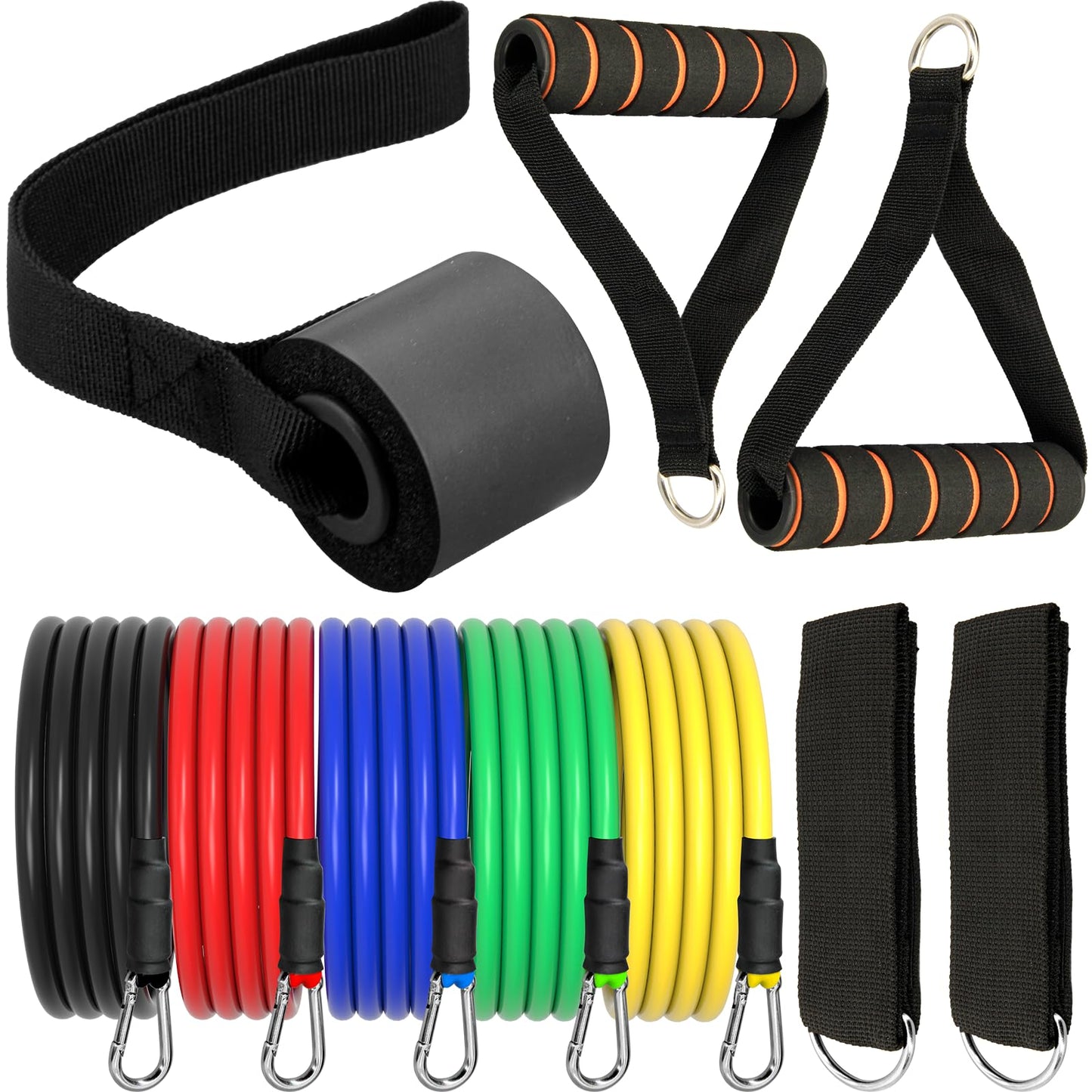 Resistance Bands Set with Handles, Exercise Bands for Home Gym, Resistance Bands for Working Out, Bandas De Resistencia para Hacer Ejercicio, Workout Bands, Exercise Bands Resistance Bands Set
