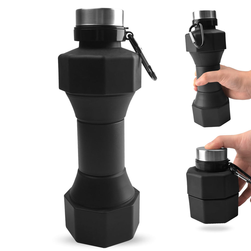Botellas de Agua Plegables Mitour - 650ml Copa Reutilizable Libre de BPA de Silicona Plegable Botella de Agua de Viaje Esencial para Deportes y Fitness para Correr, Viajar y Gimnasio, Camping, Senderismo, Ligera y Duradera