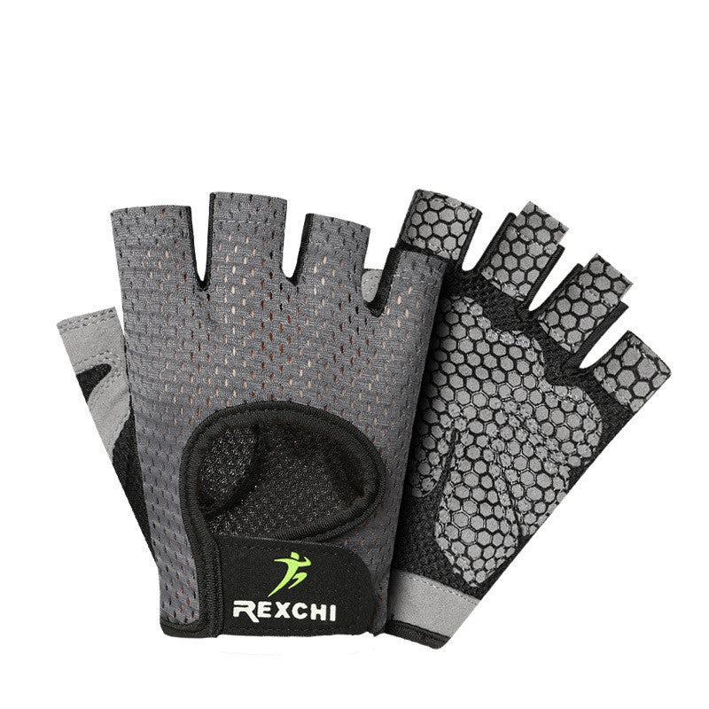 Guantes de Medio Dedo para Fitness, Levantamiento de Pesas y Mancuernas