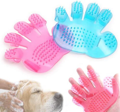 Cepillo de Baño de Cinco Dedos para Mascotas, Cepillo de Palma para Masaje, Herramienta de Limpieza