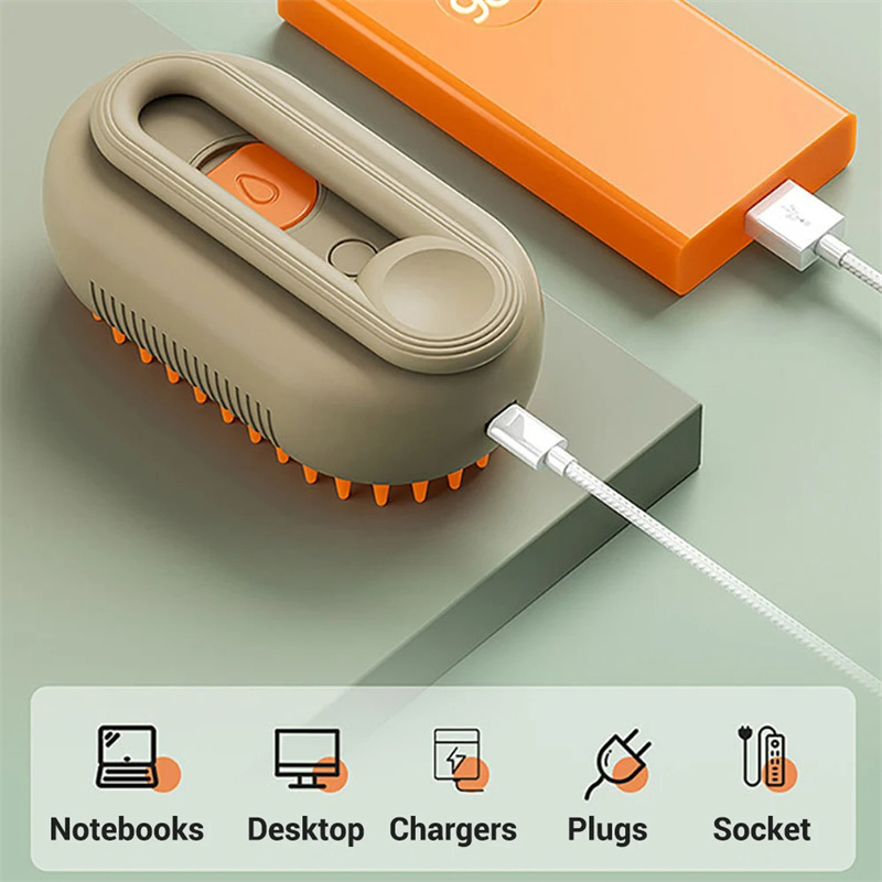 Cepillo Eléctrico 3-en-1 para Limpieza de Mascotas