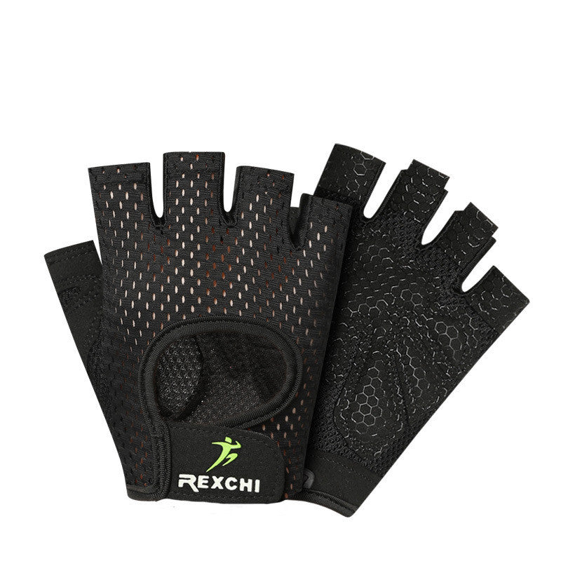 Guantes de Medio Dedo para Fitness, Levantamiento de Pesas y Mancuernas
