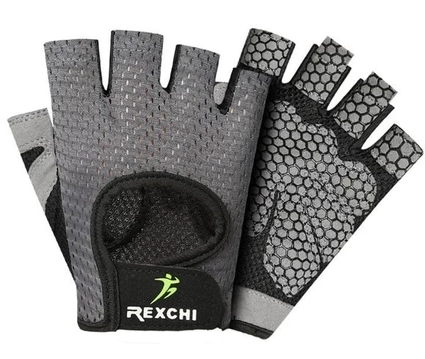 Guantes de Medio Dedo para Fitness, Levantamiento de Pesas y Mancuernas
